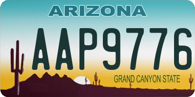 AZ license plate AAP9776