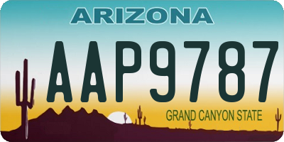 AZ license plate AAP9787