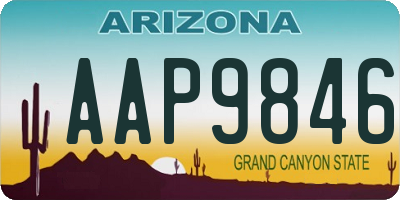 AZ license plate AAP9846