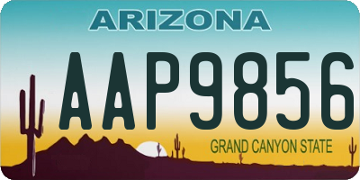 AZ license plate AAP9856