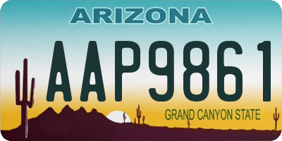 AZ license plate AAP9861