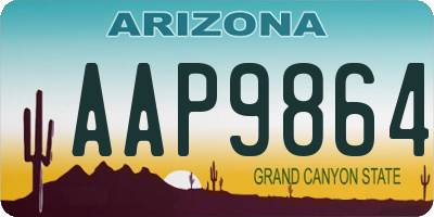AZ license plate AAP9864