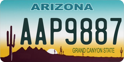 AZ license plate AAP9887