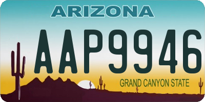 AZ license plate AAP9946
