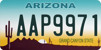 AZ license plate AAP9971