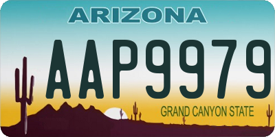 AZ license plate AAP9979