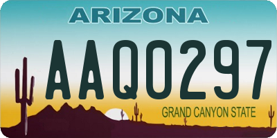 AZ license plate AAQ0297