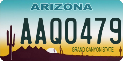 AZ license plate AAQ0479