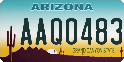 AZ license plate AAQ0483
