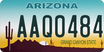 AZ license plate AAQ0484