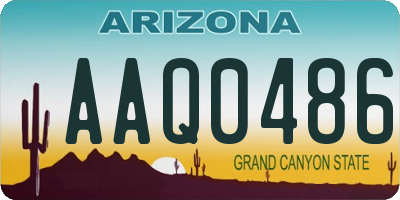 AZ license plate AAQ0486