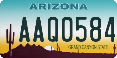 AZ license plate AAQ0584