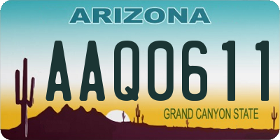 AZ license plate AAQ0611