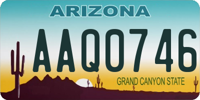 AZ license plate AAQ0746