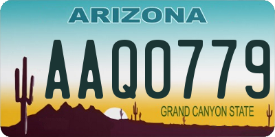 AZ license plate AAQ0779