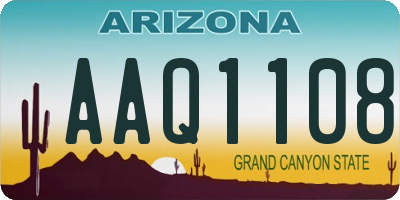 AZ license plate AAQ1108