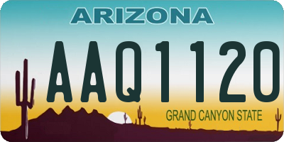 AZ license plate AAQ1120