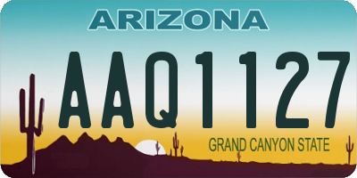 AZ license plate AAQ1127