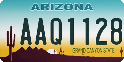 AZ license plate AAQ1128