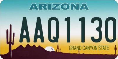 AZ license plate AAQ1130