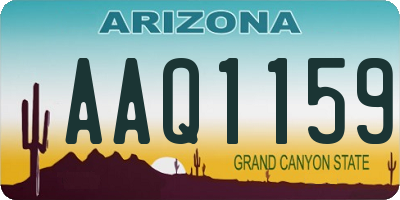 AZ license plate AAQ1159