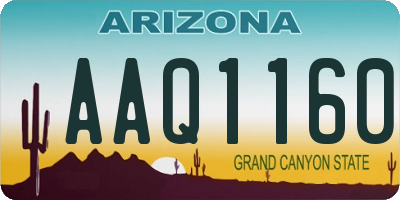 AZ license plate AAQ1160