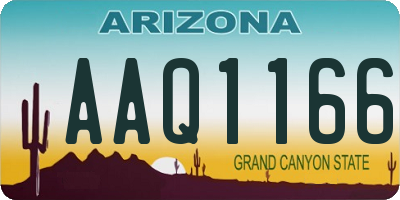 AZ license plate AAQ1166