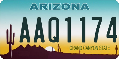 AZ license plate AAQ1174