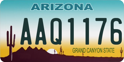 AZ license plate AAQ1176