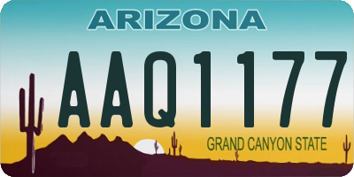 AZ license plate AAQ1177