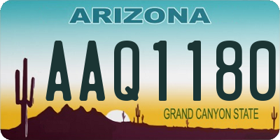 AZ license plate AAQ1180