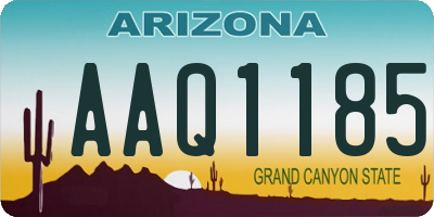 AZ license plate AAQ1185