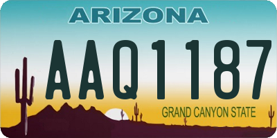 AZ license plate AAQ1187