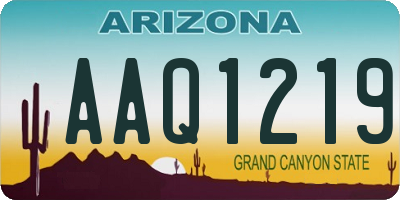 AZ license plate AAQ1219