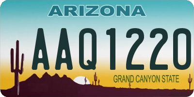 AZ license plate AAQ1220