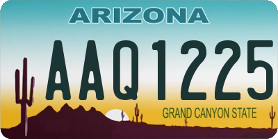 AZ license plate AAQ1225