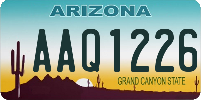 AZ license plate AAQ1226