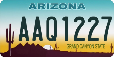 AZ license plate AAQ1227