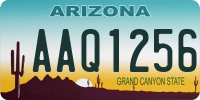 AZ license plate AAQ1256