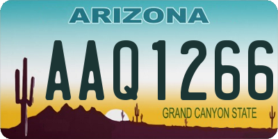 AZ license plate AAQ1266