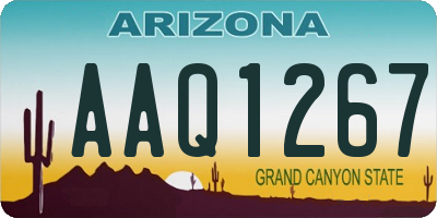 AZ license plate AAQ1267