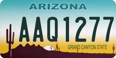 AZ license plate AAQ1277