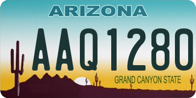 AZ license plate AAQ1280