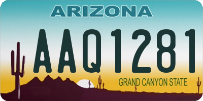 AZ license plate AAQ1281