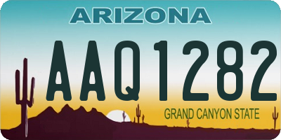 AZ license plate AAQ1282