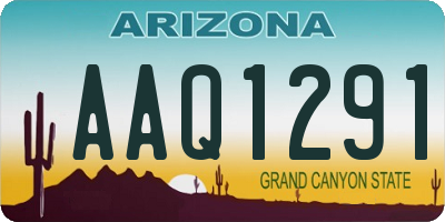 AZ license plate AAQ1291