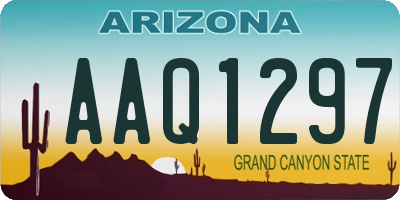 AZ license plate AAQ1297