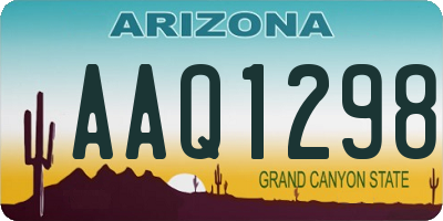 AZ license plate AAQ1298