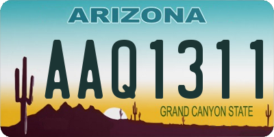 AZ license plate AAQ1311