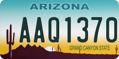 AZ license plate AAQ1370